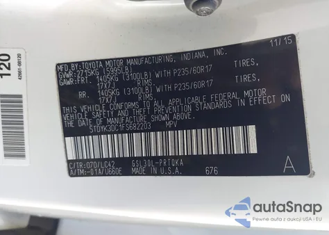 2015 Toyota Sienna Xle Premium 8 Passenger from USA, damaged, VIN 5TDYK3DC1FS682203